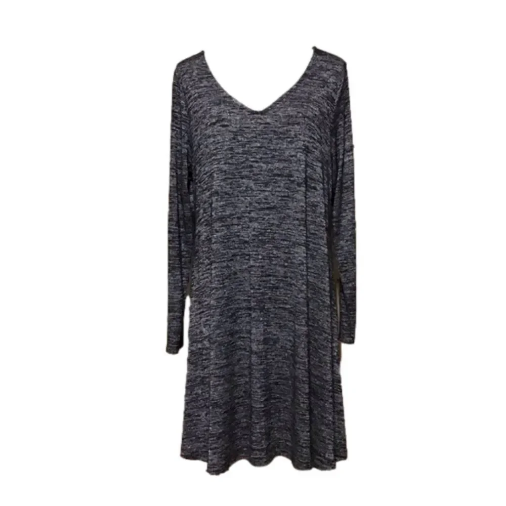 dark grey tunic dress Lcziwo Knit Long Sleeve Dresses for Women Crew Neck Tunic Dress Empire Waist Flowy Casual Dresses Early Fall Fashion Outfits with Pockets 2025 Red,XXL